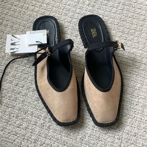 Zara slide on flats